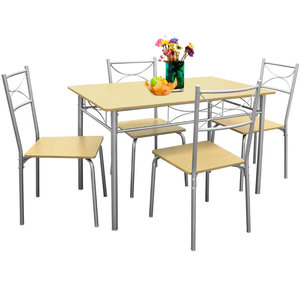 Eetkamer set , 4 eetkamerstoelen en tafel, Beuken - Somultishop Eetkamer set , 4 eetkamerstoelen en tafel, Beuken - Somultishop