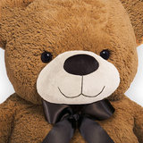 Teddybeer, 175cm, knuffel, knuffelbeer, bruin, met strik, pootafdruk, Valentijn_